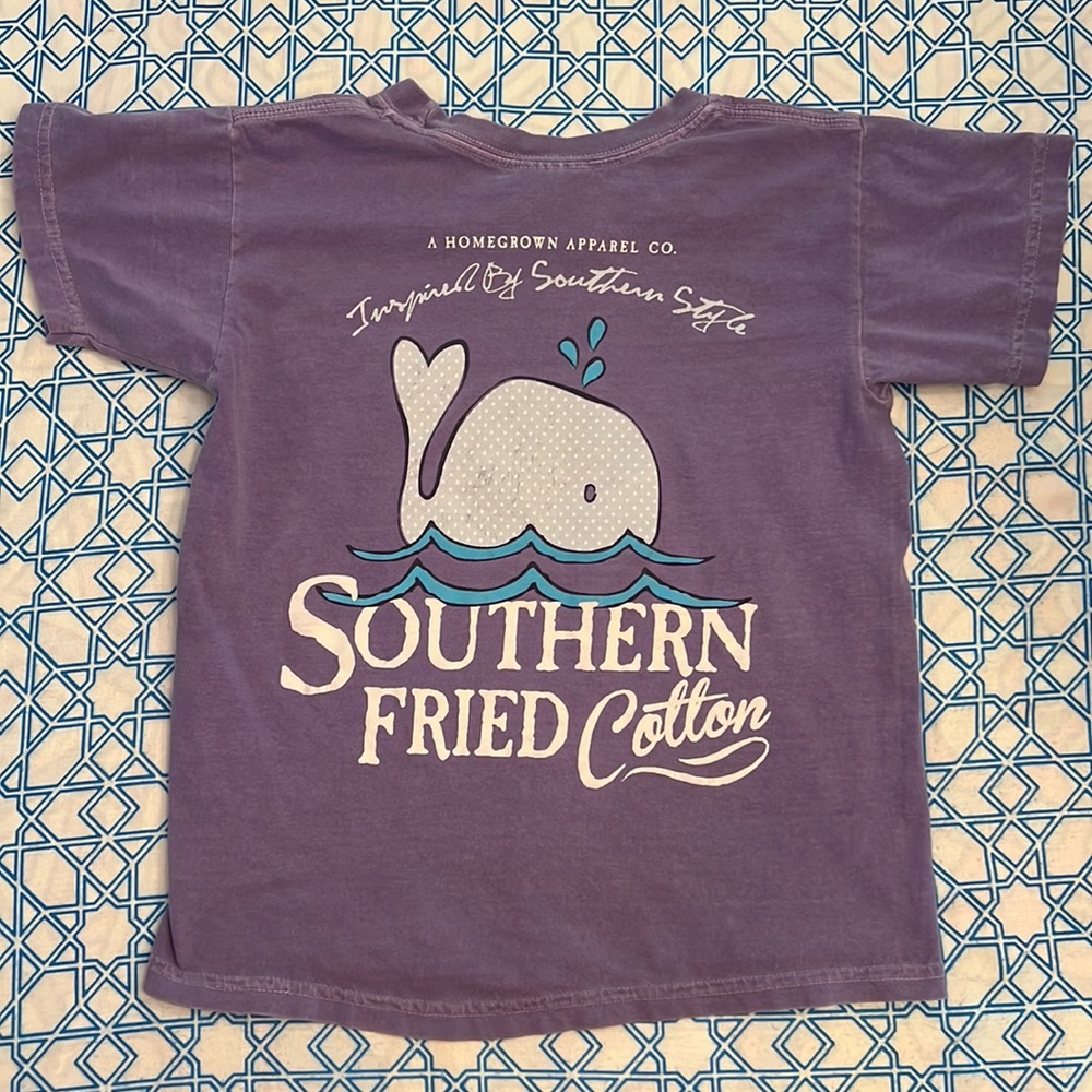 Girl’s Southern Fried CottonT-Shirt. Purple. Size S. - Picture 6 of 9